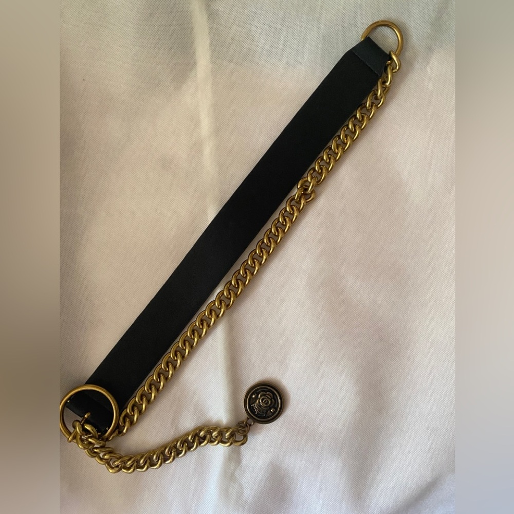 Women metal and leather belt - Picture 2 of 2